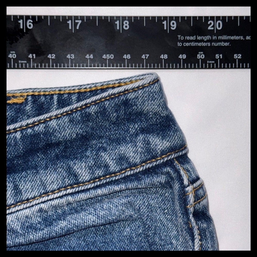 Talbots Straight Ankle‎ Cuff Jean Women 14W Blue Viola Wash Stretch Denim Casual - Picture 6 of 8
